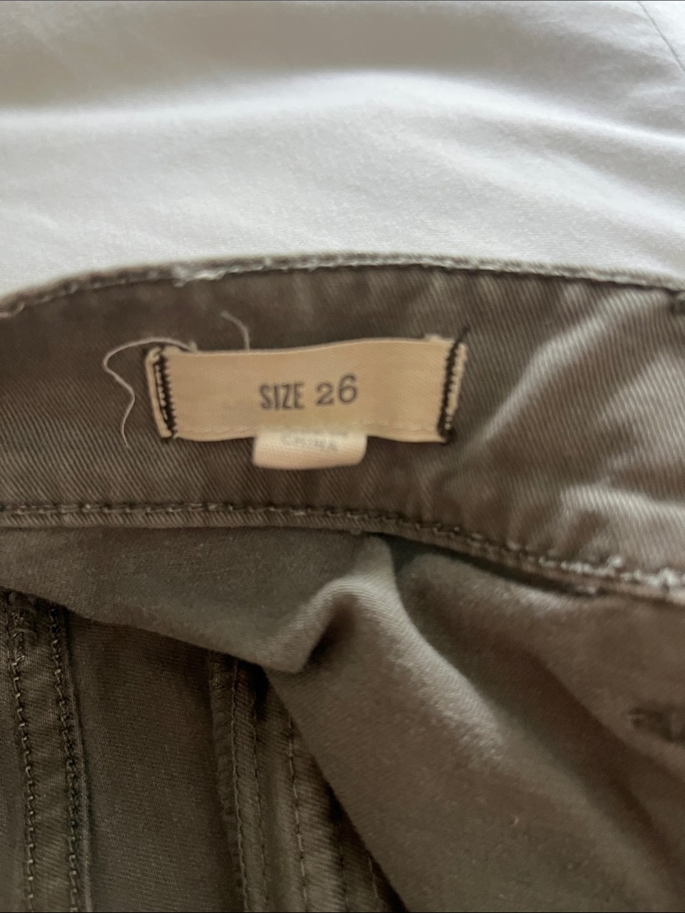 Madewell Skinny Fatigue Utility Cargo Pants Olive Green Ankle Zip Size 26 - Picture 5 of 16